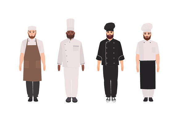 Chef and cook set in Illustrations - product preview 1