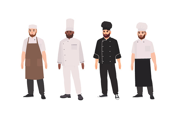 Chef and cook set in Illustrations - product preview 2