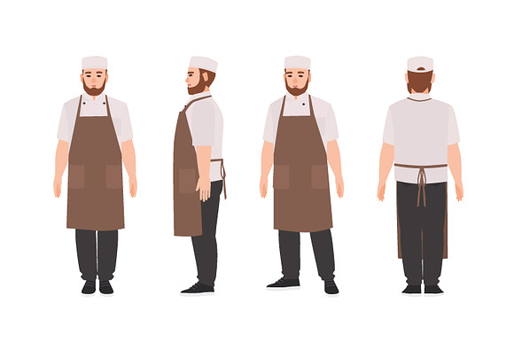Chef and cook set in Illustrations - product preview 5