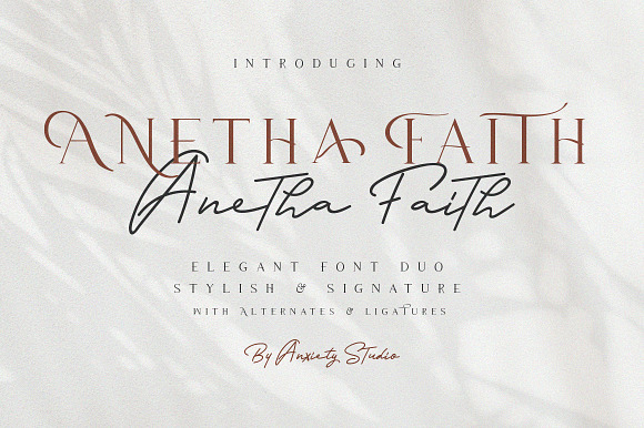 Anetha Faith Signature Font Duo in Serif Fonts - product preview 14