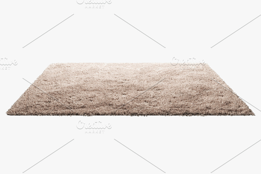 Carpets with long nap 3d model in Furniture - product preview 1