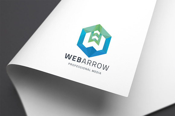 Web Arrow Letter W Logo in Logo Templates - product preview 1