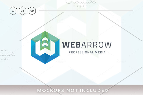 Web Arrow Letter W Logo in Logo Templates - product preview 3
