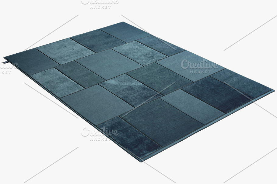 Coloured carpets 3d model in Furniture - product preview 4