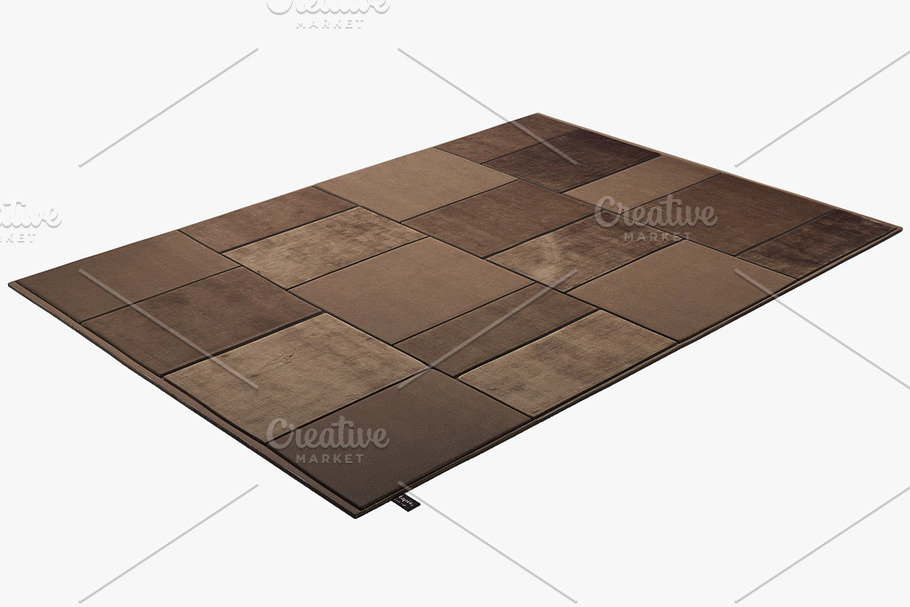 Coloured carpets 3d model in Furniture - product preview 5