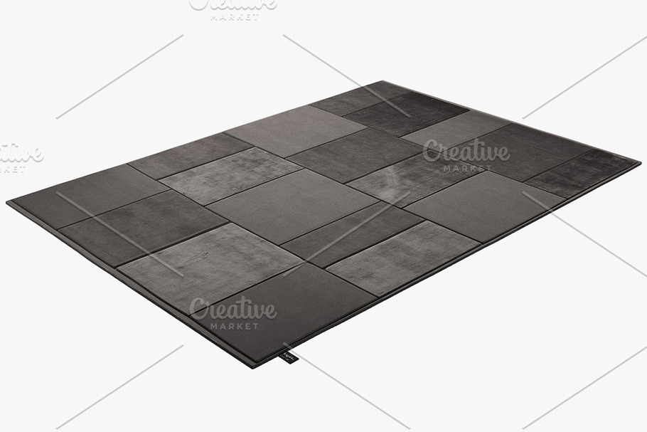 Coloured carpets 3d model in Furniture - product preview 6