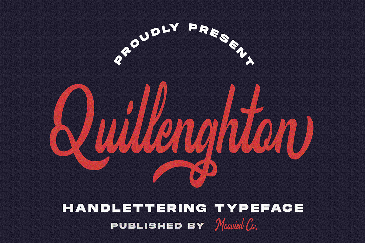 Quillenghton Handwritten in Script Fonts - product preview 8
