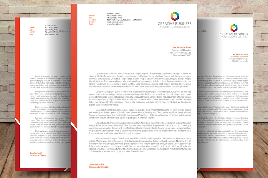 Corporate Letterhead Template in Stationery Templates - product preview 8