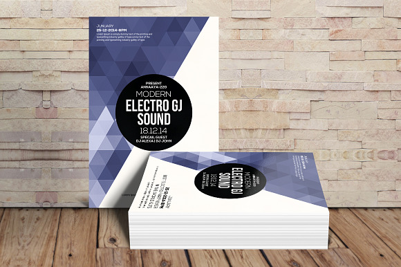 Electro Sound Dj Music Flyer Templat in Flyer Templates - product preview 2