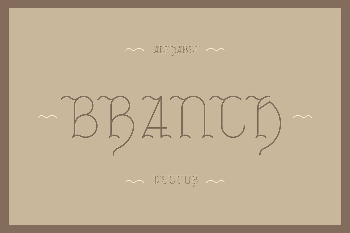 Vector Alphabet. Branch in Symbol Fonts - product preview 8