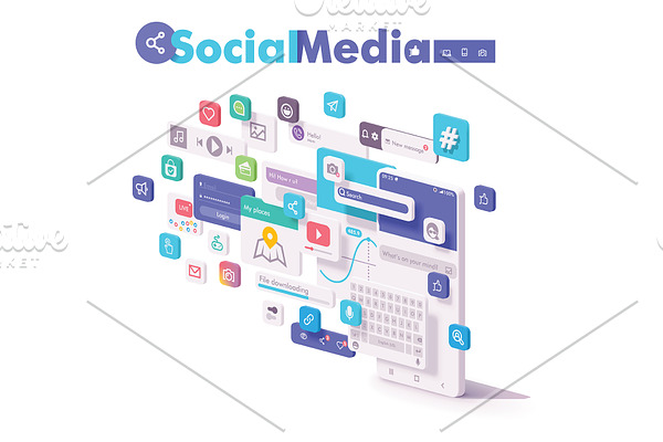 Vector mobile social media apps