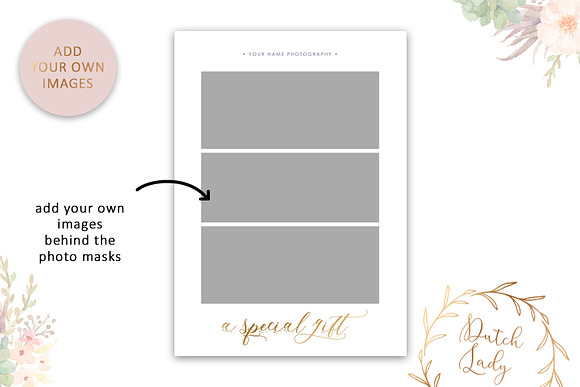 PSD Photo Gift Card Template #55 in Card Templates - product preview 2