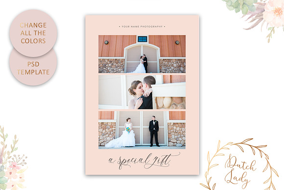 PSD Photo Gift Card Template #55 in Card Templates - product preview 3