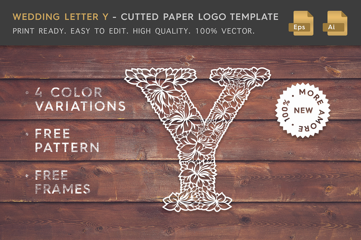 Wedding Letter Y - Logo Template in Logo Templates - product preview 8