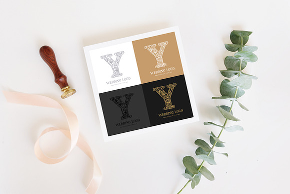 Wedding Letter Y - Logo Template in Logo Templates - product preview 1