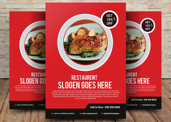 2 Restaurant Flyers Bundle in Flyer Templates - product preview 1