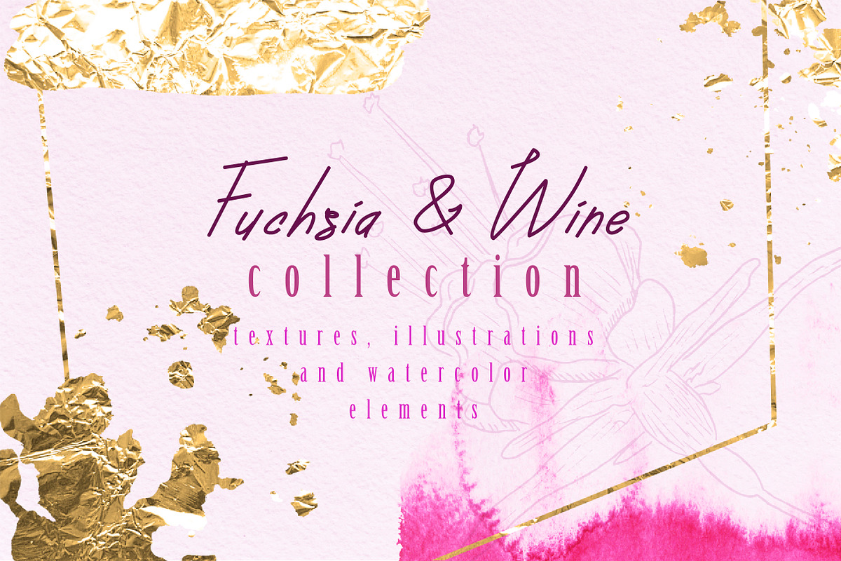 Fuchsia & Wine collection in Illustrations - product preview 8