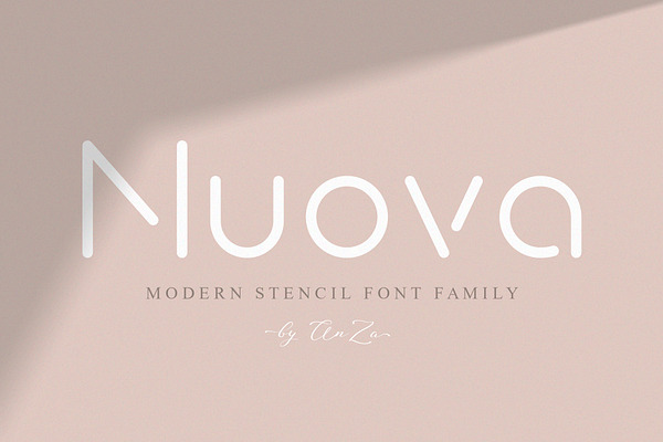 Nuova - Modern Round Stencil Font