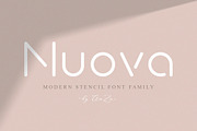 Nuova - Modern Round Stencil Font