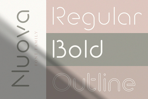 Nuova - Modern Round Stencil Font in Sans-Serif Fonts - product preview 5