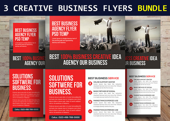 3 Creative Business Flyers Bundle in Flyer Templates - product preview 2