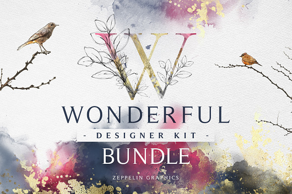 Wonderful Graphics Bundle 3 in 1 in Illustrations - product preview 52