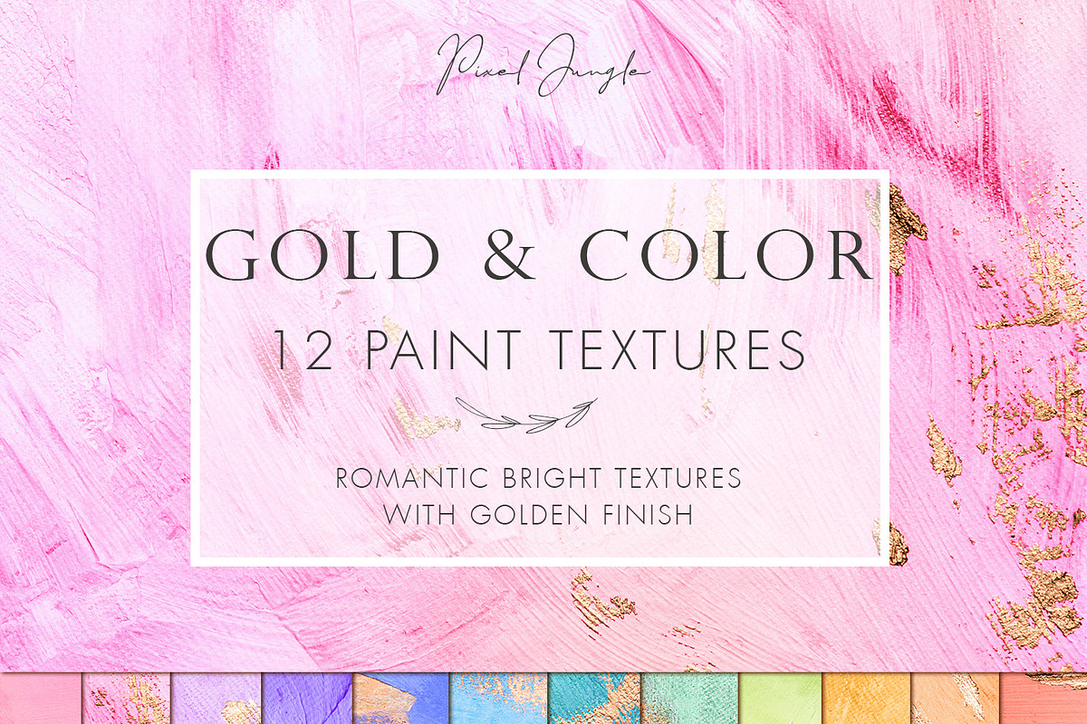 Acrylic paint textures with gold in Textures - product preview 8