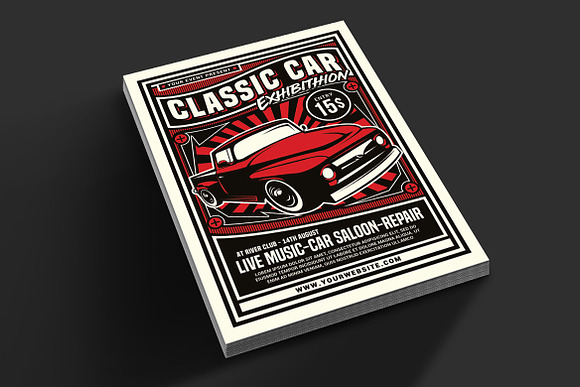 Classic Car Exhibition in Invitation Templates - product preview 2