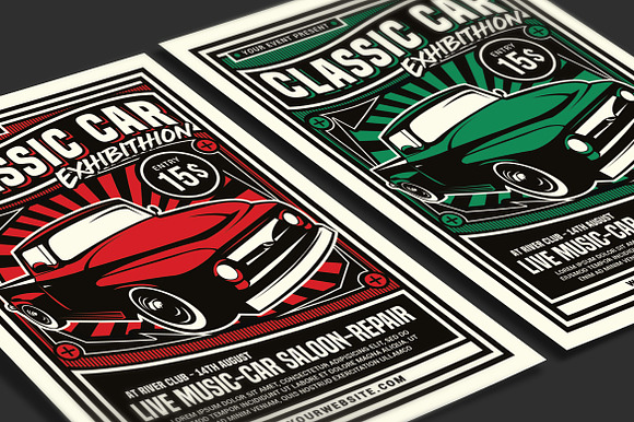 Classic Car Exhibition in Invitation Templates - product preview 3