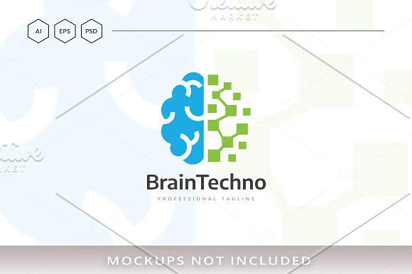 Brain Technology Logo in Logo Templates - product preview 3