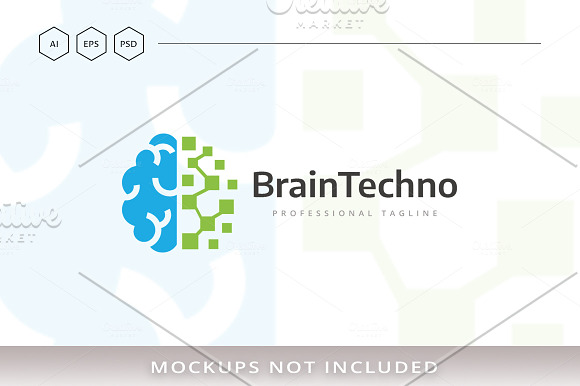 Brain Technology Logo in Logo Templates - product preview 4