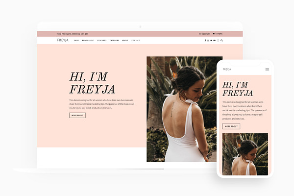 Freyja - Woman Entrepreneur Theme