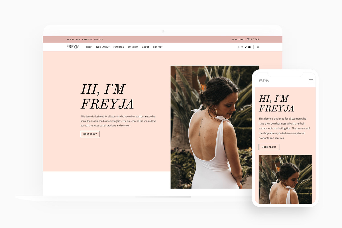 Freyja - Woman Entrepreneur Theme in WordPress Blog Themes - product preview 8