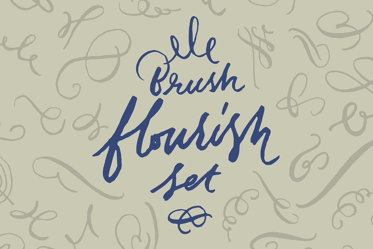 Brush Flourish - 70 Piece Vector Set in Objects - product preview 8