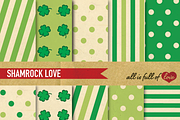 Vintage Shamrock Green Patterns