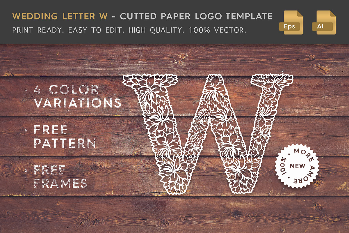 Wedding Letter W - Logo Template in Logo Templates - product preview 8