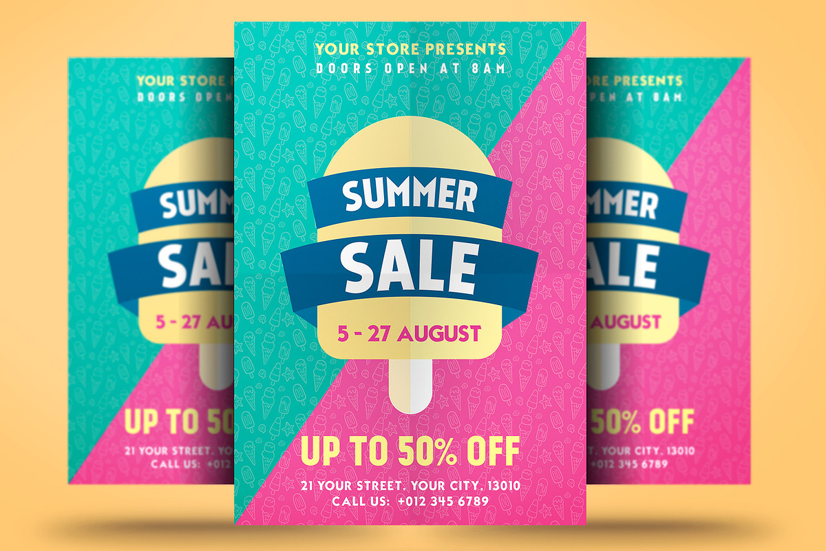 Summer Sale Flyer in Flyer Templates - product preview 8