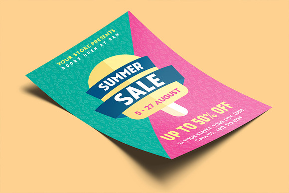 Summer Sale Flyer in Flyer Templates - product preview 1