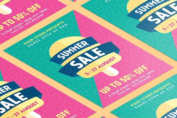 Summer Sale Flyer in Flyer Templates - product preview 2