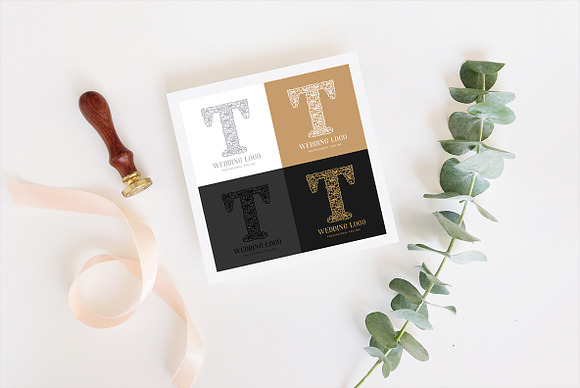 Wedding Letter T - Logo Template in Logo Templates - product preview 1