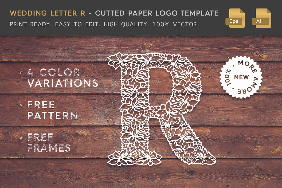 Wedding Letter R - Logo Template in Logo Templates - product preview 8