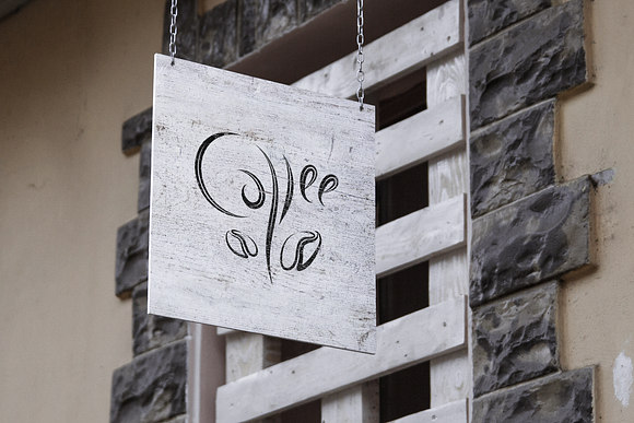 Coffe. Calligraphic Linear Logo in Logo Templates - product preview 2