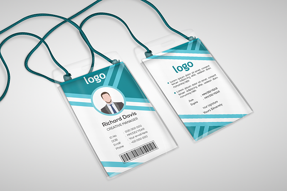Corporate ID Card Design Template in Stationery Templates - product preview 1