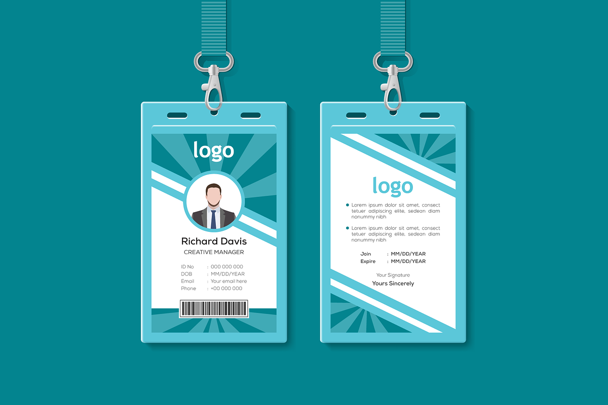 Corporate ID Card Design Template in Card Templates - product preview 8