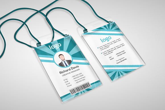 Corporate ID Card Design Template in Card Templates - product preview 1