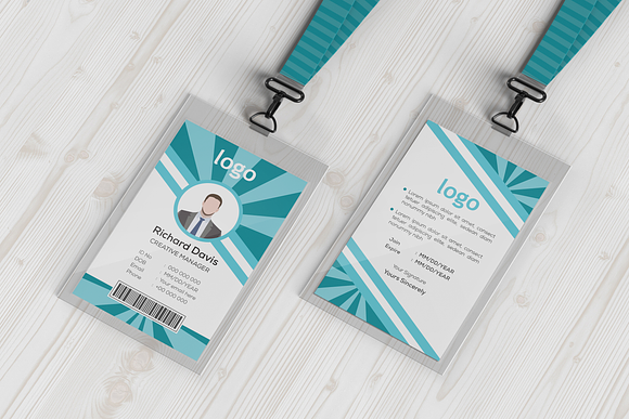 Corporate ID Card Design Template in Card Templates - product preview 2