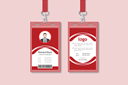 Simple & Clean Red ID Card Design