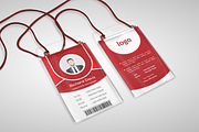 Modern Red ID Card Template