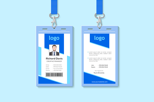 Elegant ID card design template