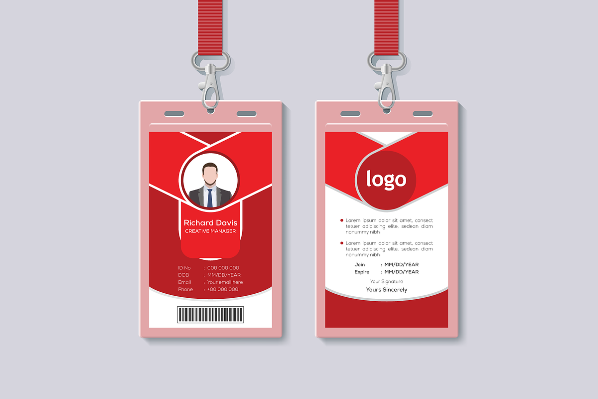 Modern and Clean ID Card Design in Card Templates - product preview 8